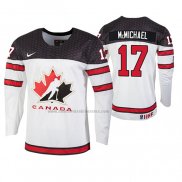 Camiseta Hockey Canada Connor Mcmichael 2020 IIHF World Junior Championship Blanco