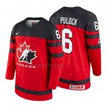 Camiseta Hockey Canada Ryan Pulock 2018 IIHF World Championship Jugador Rojo