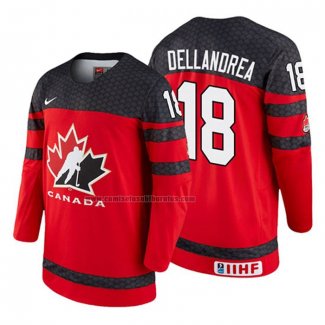Camiseta Hockey Canada Ty Dellandrea 2018 IIHF World Championship Jugador Rojo