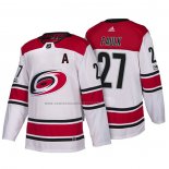 Camiseta Hockey Carolina Hurricanes Justin Faulk New Season Team Road 2018 Blanco