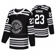 Camiseta Hockey Chicago Blackhawks Brandon Manning 2019 Winter Classic Negro