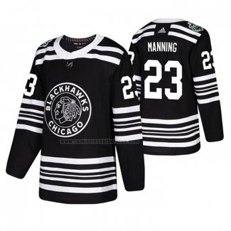 Camiseta Hockey Chicago Blackhawks Brandon Manning 2019 Winter Classic Negro