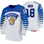 Camiseta Hockey Finlandia Joonas Oden Primera 2020 IIHF World Junior Championship Blanco