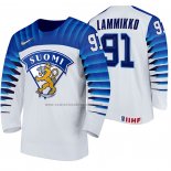 Camiseta Hockey Finlandia Juho Lammikko Primera 2020 IIHF World Championship Blanco