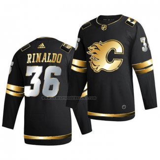 Camiseta Hockey Golden Edition Calgary Flames Zac Rinaldo Limited Autentico 2020-21 Negro
