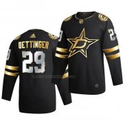 Camiseta Hockey Golden Edition Dallas Stars Jake Oettinger Limited Autentico 2020-21 Negro