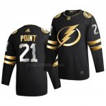 Camiseta Hockey Golden Edition Tampa Bay Lightning Brayden Point Limited Autentico 2020-21 Negro