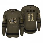 Camiseta Hockey Montreal Canadiens Brendan Gallagher 2018 Salute To Service Verde Militar