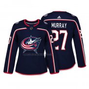 Camiseta Hockey Mujer Columbus Blue Jackets Ryan Murray Autentico Jugador Azul