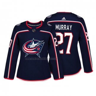 Camiseta Hockey Mujer Columbus Blue Jackets Ryan Murray Autentico Jugador Azul
