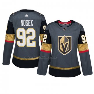 Camiseta Hockey Mujer Vegas Golden Knights Tomas Nosek Primera Autentico Jugador Gris