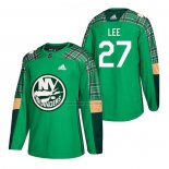 Camiseta Hockey New York Islanders Anders Lee 2018 Dia de San Patricio Verde