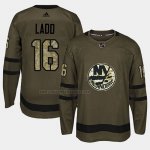 Camiseta Hockey New York Islanders Andrew Ladd 2018 Salute To Service Verde Militar