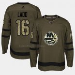 Camiseta Hockey New York Islanders Andrew Ladd 2018 Salute To Service Verde Militar