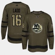 Camiseta Hockey New York Islanders Andrew Ladd 2018 Salute To Service Verde Militar