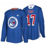 Camiseta Hockey New York Rangers Jesper Fast New Season Practice Azul