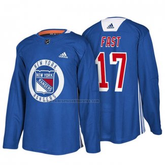 Camiseta Hockey New York Rangers Jesper Fast New Season Practice Azul
