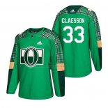 Camiseta Hockey Ottawa Senators Fredrik Claesson 2018 Dia de San Patricio Verde