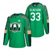 Camiseta Hockey Ottawa Senators Fredrik Claesson 2018 Dia de San Patricio Verde
