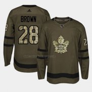 Camiseta Hockey Toronto Maple Leafs Connor Brown 2018 Salute To Service Verde Militar