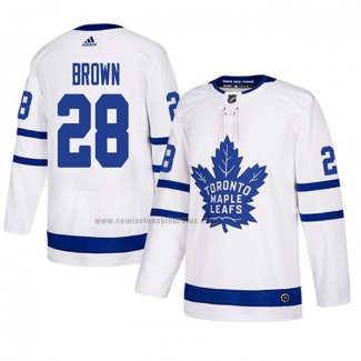 Camiseta Hockey Toronto Maple Leafs Connor Brown Autentico Segunda Blanco