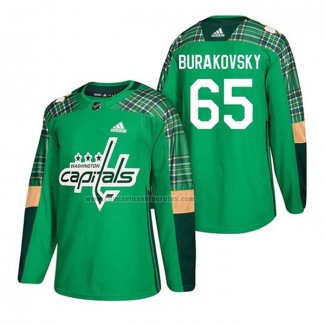 Camiseta Hockey Washington Capitals Andre Burakovsky 2018 Dia de San Patricio Verde