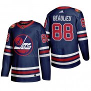 Camiseta Hockey Winnipeg Jets Nathan Beaulieu Heritage Classic 2019-20 Azul