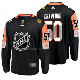 Camiseta Hockey 2018 All Star Chicago Blackhawks Corey Crawford Negro