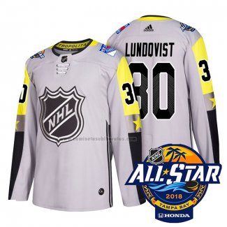 Camiseta Hockey 2018 All Star New York Rangers Henrik Lundqvist Gris