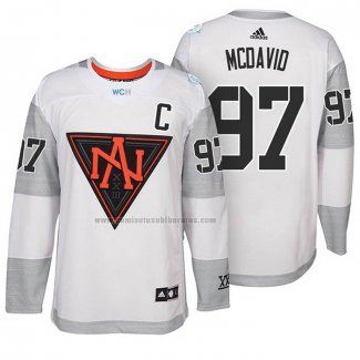 Camiseta Hockey America del Norte Connor Mcdavid Premier 2016 World Cup Blanco