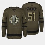 Camiseta Hockey Boston Bruins Ryan Spooner 2018 Salute To Service Verde Militar