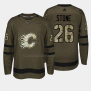 Camiseta Hockey Calgary Flames Michael Stone 2018 Salute To Service Verde Militar