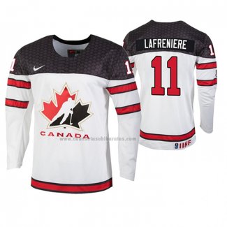 Camiseta Hockey Canada Alexis Lafreniere 2020 IIHF World Junior Championship Blanco