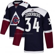 Camiseta Hockey Colorado Avalanche Carl Soderberg Alterno Autentico Azul
