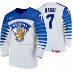 Camiseta Hockey Finlandia Oliwer Kaski Primera 2020 IIHF World Championship Blanco