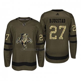 Camiseta Hockey Florida Panthers Nick Bjugstad 2018 Salute To Service Verde Militar