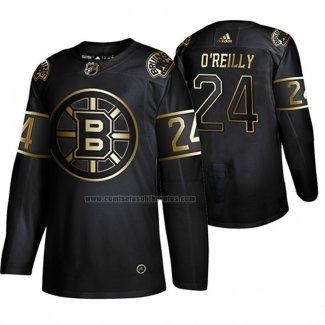 Camiseta Hockey Golden Edition Boston Bruins Terry O'reilly Retired Jugador Autentico Negro