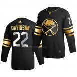 Camiseta Hockey Golden Edition Buffalo Sabres Brandon Davidson Limited Autentico 2020-21 Negro
