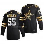 Camiseta Hockey Golden Edition Dallas Stars Thomas Harley Limited Autentico 2020-21 Negro