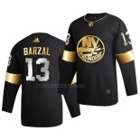 Camiseta Hockey Golden Edition New York Islanders Mathew Barzal Limited Autentico 2020-21 Negro