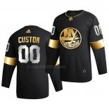Camiseta Hockey Golden Edition New York Islanders Personalizada Limited Autentico 2020-21 Negro