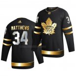Camiseta Hockey Golden Edition Toronto Maple Leafs Auston Matthews Limited Autentico 2020-21 Negro