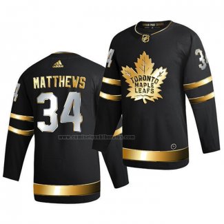 Camiseta Hockey Golden Edition Toronto Maple Leafs Auston Matthews Limited Autentico 2020-21 Negro
