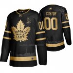 Camiseta Hockey Golden Edition Toronto Maple Leafs X OVO Personalizada Golden Limited Edition Negro
