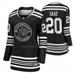 Camiseta Hockey Mujer Chicago Blackhawks Brandon Saad Premier Alterno Negro
