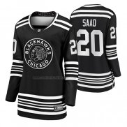 Camiseta Hockey Mujer Chicago Blackhawks Brandon Saad Premier Alterno Negro