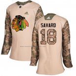 Camiseta Hockey Mujer Chicago Blackhawks Denis Savard Autentico 2017 Veterans Day Camuflaje