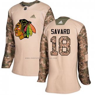 Camiseta Hockey Mujer Chicago Blackhawks Denis Savard Autentico 2017 Veterans Day Camuflaje