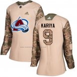 Camiseta Hockey Mujer Colorado Avalanche Paul Kariya Autentico 2017 Veterans Day Camuflaje
