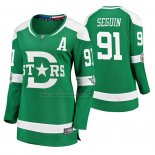 Camiseta Hockey Mujer Dallas Stars Tyler Seguin Breakaway Jugador 2020 Winter Classic Verde